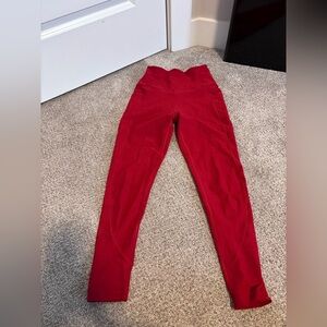 Beyond Yoga Vibrant Red yoga leggings with side pockets size small